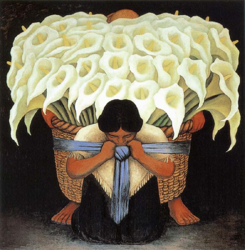 Diego Rivera Series of Flower oil painting image
